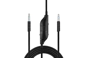 Adhiper G933 - Cable de audio de repuesto con lavalier, con micrófono incorporado y control de volumen, compatible con PS5/PS4/Xbox One/PC Logitech G933 G633 auriculares gaming (negro/1,5 m)