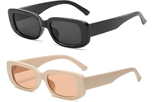 Long Keeper Gafas de sol rectangulares Protección UV400 Gafas de conducción retro para mujer