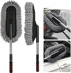 ORPIO (LABEL) Car Cleaning Brush Duster Car Wash Dust Wax Mop Microfiber Dusting Tool