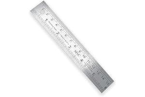MSC Stainless Steel 15cm Metal Rule Shatterproof Straight Edge Metric Ruler Ideal for Craft Cutting Sewing (15 cm)
