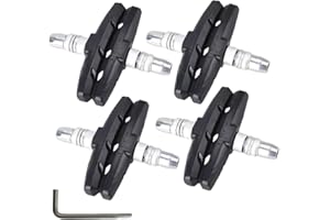 GUOFANG Pastiglie freno per bici, 2 paia con strumento di installazione, 70 mm, in gomma, freno a V per pinza freno bici