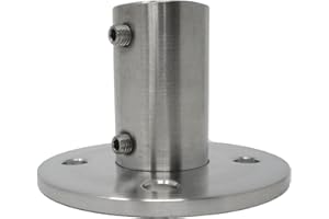 SOTOOLS Edelstahl Bodenanker für Rohr-Ø 42,4 x 2,0 mm Rund Pfostenrohr Pfostenhalter Geländerhalter von SO-TOOLS®