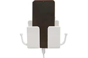 Shurzzesj Support de téléphone portable, support de smartphone, support mural, support mural autocollant, étui de rangement pour télécommande, support de téléphone portable, support mural, support de