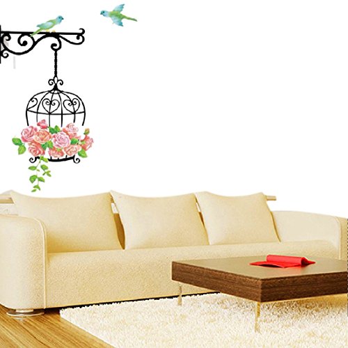 joyliveCY Abnehmbare Art Vinyl Zitat DIY Wall Sticker Aufkleber Wandbild Dekoration Zimmer Vogelkäfig - 2