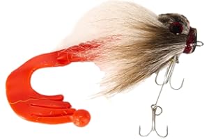 TADOIOOY Leurre Artificiel de pêche en Poils de cerf, leurre Souple avec hameçons Peu Profonds, appât pour Gros brochet, 85g, Blanc, leurres