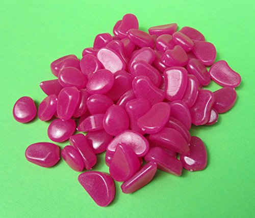 Leuchtsteine Leuchtende Deko Steine 250g ca.80 Steine Lila 1,5-3,0 cm - 2