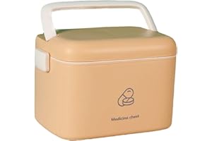 AIWEIYER Medical Box Storage Box First Aid Kit-Family First Aid Box Portable Diagnostic Medicine Box Children's Storage Box Multi-layer Medicine Box（Light pink）