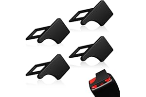 VICBOU 4 Pezzi Clip per Cinture di Sicurezza,Blocca Cintura Sicurezza Auto,Clip Universali per Cinture di Sicurezza,Si adatta alla maggior parte delle auto,camion e furgoni(nero)