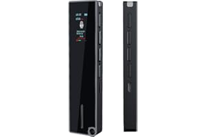 BLIMYSWE Grabadora de Voz Digital de 64 GB, pequeña grabadora de Cinta activada por Voz con reducción de Ruido Inteligente, grabadora de Audio con Sonido para conferencias,reuniones,Clase