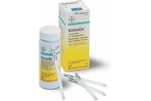 Bayer Ketostix® Keto Test Strips Urine Test Strips, Urine Sugar, ketosis, 50 Pieces