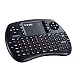Produktbild 2.4Ghz drahtlose Mini Tastatur, VicTsing Schnurlos Kabellose QWERTZ Deutsche Tastatur mit Touchpad-Maus und Ersatz Wiederaufladbare Li-ion Batterie für Android / Google / intelligenter Fernsehapparat, Linux, Windows, Mac, Himbeere PI - Schwarz