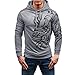 Produktbild Herren Pullover Btruely Mode Herbst Winter Männer Hoodie Sweatshirt Langarm Mantel Outwear (M, Grau)
