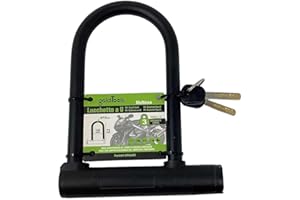 VET ITALY Vetrineinrete® Lucchetto a U in acciaio rivestito in vinile con 2 chiavi per moto scooter varie misure D33 (Ø13xL73xH142 mm)