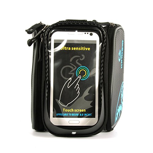 Duomishu Rahmentaschen Fahrrad Tasche mit Handy-Platz für Smartphone unten 5.5 Inch - 2