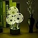 Produktbild 3D Nachtlicht LED Tischlampe USB Licht Touch 3D Stereoskopische Tischlampe Sieben Farben: Rot, Grün, Blau, Gelb, Emaille, Lila, Weiß