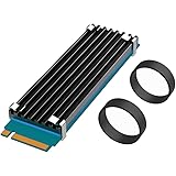 GLOTRENDS Alette di raffreddamento in alluminio per alette di raffreddamento M.2 2280 SSD con cuscinetto termico in silicone