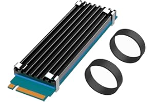 GLOTRENDS M.2 2280 Radiateurs Dissipateur PS5 et PC Installation pour SSD M.2 PCIe NVMe ou SSD NGFF SATA M2, Comprenant un Co