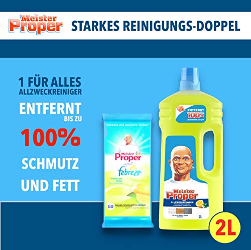 Preisvergleich Produktbild Meister Proper Set Reiniger Allzweckreiniger 2l + 60 Reinigungstücher Zitrone