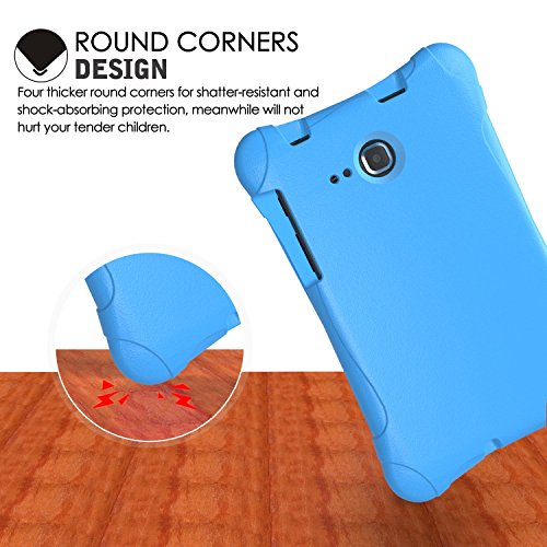 Samsung Galaxy Tab A 7 Hülle Case – MoKo Superleicht EVA Stoßfest Kinderfreundlich Kinder Schutzhülle Tasche Schale Folio Bumper Cover für Samsung Galaxy Tab A 7.0 Zoll SM-T280/SM-T285 2016 Tablet-PC, Blau - 4