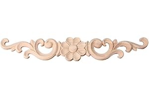 Haorw Wooden Ornament Flowers Carving Ornament Cabinet Furniture Corner
