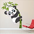 SRG India Baby Panda Removable Decor Environmentally Mural Wall Stickers Decal Wallpaper for Kids Home Living Room Bedroom Bathroom Kitchen Office