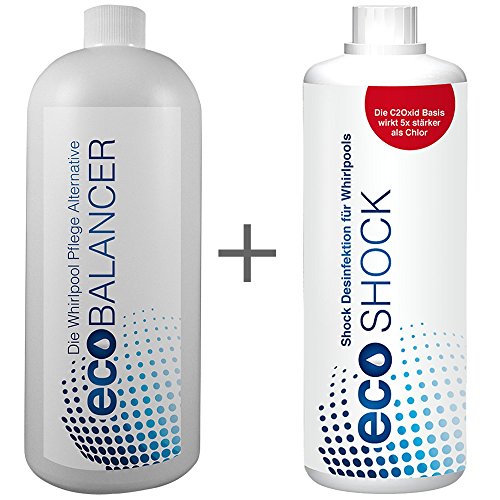 chlorfreie Wasserpflege, biologische Whirlpool Wasserpflege eco Balancer & Shock zum Setpreis