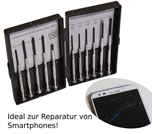 11 tlg. Feinmechanik Schraubendreher Uhrmacherwerkzeug Handyschraubendreher - 2