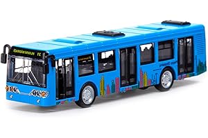 MaSif Bus Giocattolo,Modellino Bus Giocattolo per Bambini, Carroattrezzi Giocattolo per Bambini,Giocattolo di Mini Autobus Decorazione Auto Per Uso in Vari Contesti - Rojo