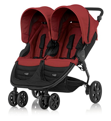 Britax B-Agile Double Pushchair from Birth to 4 Years (Chili Pepper)
