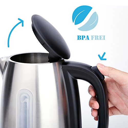 BESTEK 3000 Watt Wasserkocher 1,7 l Leistungsaufnahme (Schnellkoch-Wasserkocher),BPA frei,Kalkfilter,automatische Abschaltung - 2