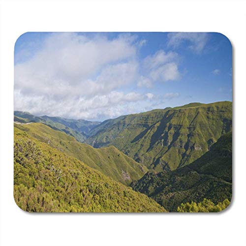 Preisvergleich Produktbild Mausunterlage-blaue schöne Ansicht des Gebirgszugs in Madeira-Insel Mousepad für Notizbücher, Tischrechner-Mausunterlagen
