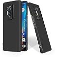 PrintWhiz Soft Silicone Mobile Back Cover Compatible with Tecno Phantom X | Shockproof Protective Case/Cover with Full Edge Protection (Plain Black)($BL-TEC-PHAX-000)