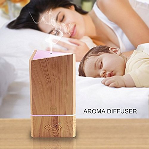 NexGadget Aroma Diffuser, Holzmaserung Luftbefeuchter 200ml Ultraschall Humidifier Duftzerstäuber Essential Oil Diffuser Purifier für Schlafzimmer,Yoga, Büro, Baby-Raum,SPA, Massage Salon - 7