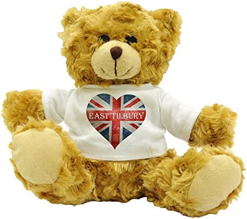 Love East Tilbury Union Flag / Union Jack Heart Design Plush Teddy Bear Gift (Approx. 22cm High)