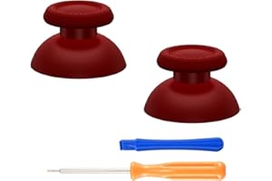 eXtremeRate Joystick pour ps5 Manette Accessoires,Stick Analogique pour ps4 Manette,Bâtons de Pouce-Rouge Carmin