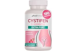 HERBAMOUR D-MANNOSE (Stock pour 6 mois) 180 Comprimés Haute Dose et Absorption I D-Mannose De 500 mg. + Canneberge E.S. De 40 mg. | Sans Gluten, Lactose, Sucres et Soja
