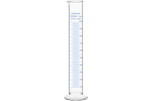 Labasics Cilindro Graduato in Vetro Borosilicato da 1000 ml, Cilindro di Misura Robusto per Uso in Laboratorio, 1 Pezzo