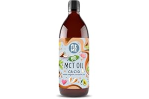 FIT ME Bio MCT Olej C8 C10-500 ml - do Diety Ketogenicznej i Keto - z 100% Organicznego Oleju Kokosowego - Wegański, Bezwonny