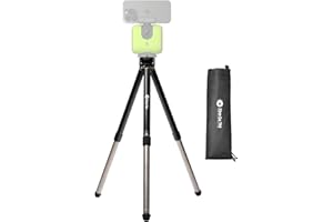 Update T1 Tripod, 3.77ft Height, 6.6lb Load Capacity, Lightweight Aluminum, Compatible with XbotGo Chameleon Sports Gimbal, Extra Quick-Release Mount, Easy Setup, Portable