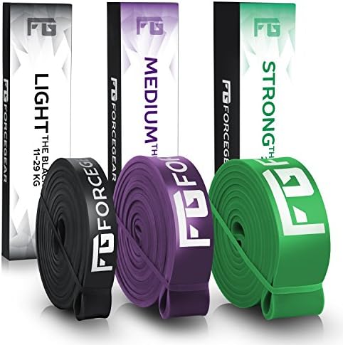 Premium Fitness Bands + Printed Training Guide (Cannot Guarantee this will be in English) Resistance Band in Various Sizes – Perfect For Your Pull Up, Crossfit, Callisthenics or Freeletics Training, MEDIUM (Lila)