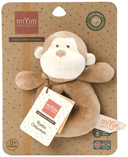 Miyim Rattle Organic Cotton Soft Toy (Monkey)