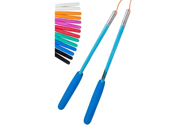Juggle Dream Diabolo Jonglage Baguettes Superglass Solides et Légères en Fibre de Verre, Conçu pour Les Grinds et Les Communiqués de Bâton (Bleu)