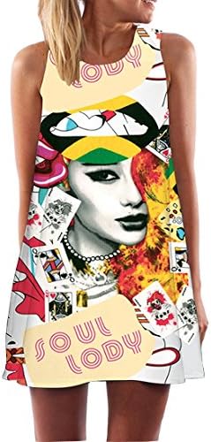 RAYWIND Newest Women Sleeveless Casual Summer Short Floral Print Chiffon Dress