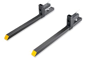 VEVOR Klämmor på pallgafflar 1090 x 70 x 230 mm lasttraktorgafflar 907 kg total längd 109 cm med gaffelblad 76 cm gafflar för