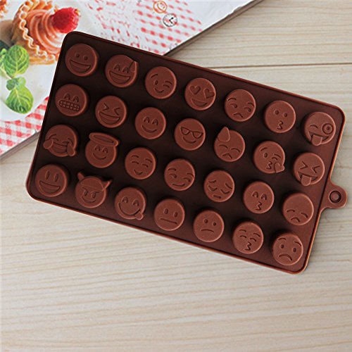 Emoji Emoticon Silikon formen Pralinenformen Schokoladenform Selber Machen DIY - 3