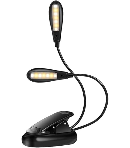 Muziekstandaard Lamp Oplaadbare Boeklamp LED-muziekstandaardverlichting, Oplaadbare Clip-on Boeklamp Met Ingebouwde 1200 MAh Lithiumbatterij, Opvouwbare Pianolamp Voor Het Oefenen Van Instrumenten, Nachtlezen, Ambacht, USB-kabel Inbegrepen Reading