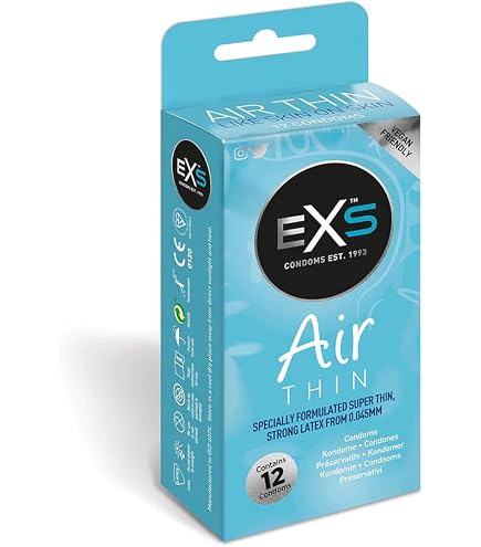 Préservatifs EXS NANO Thin 100 Ultra-fins Véganes - Pour Une Sensation Unique, Lot Neuf