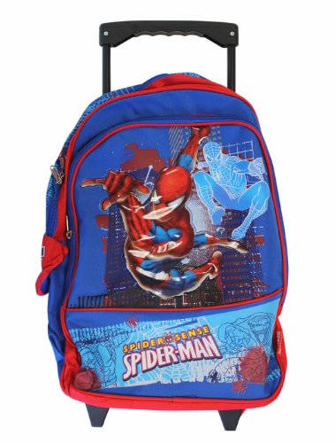 Price comparison product image Blue Spidersense Spiderman Rolling Backpack - Spiderman Luggage with Wheels