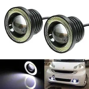 BENJOY Angel Eye High Intensity Waterproof DRL LED Light Fog Lamp for Hyundai Santro Xing (Black, 3.5Inch ) - 2 Pieces