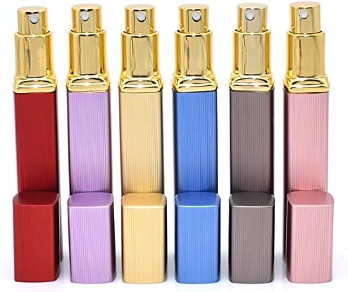 Dolovemk 2Pcs 12ml Portable Refillable Perfume Scent Aftershave Atomizer Empty Spray Bottles with 2 Funnel Fillers
